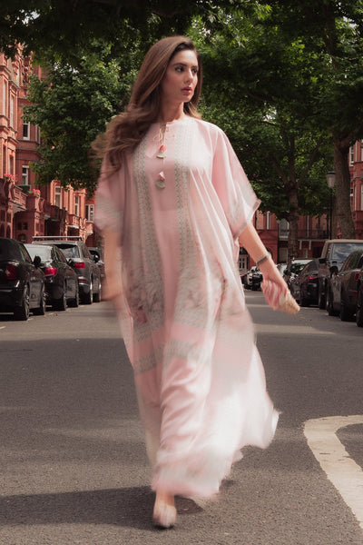 Erum Khan I Kaftan Edit I Fuchsia Fire -  Erum Khan Ladies Clothes - Original Designer Dress - House of Maryam