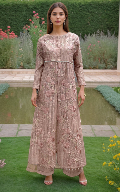 Threads and Motifs | Formal Dresses 25 | Net Embroidered Jacket With Trouser -  Threads and Motifs Ladies Clothes - Original Designer Dress - House of Maryam