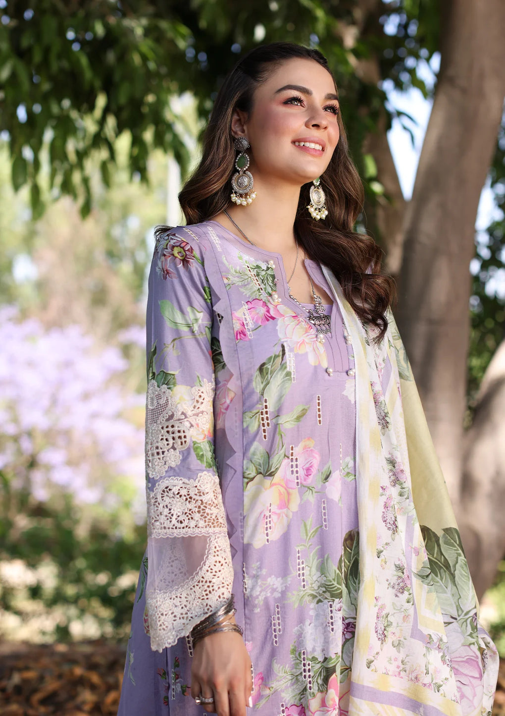 Elaf Premium | Prints Chikankari 24 | 03A LILAC LAMOUR -  Elaf Premium Luxury - Original Designer Dress - House of Maryam