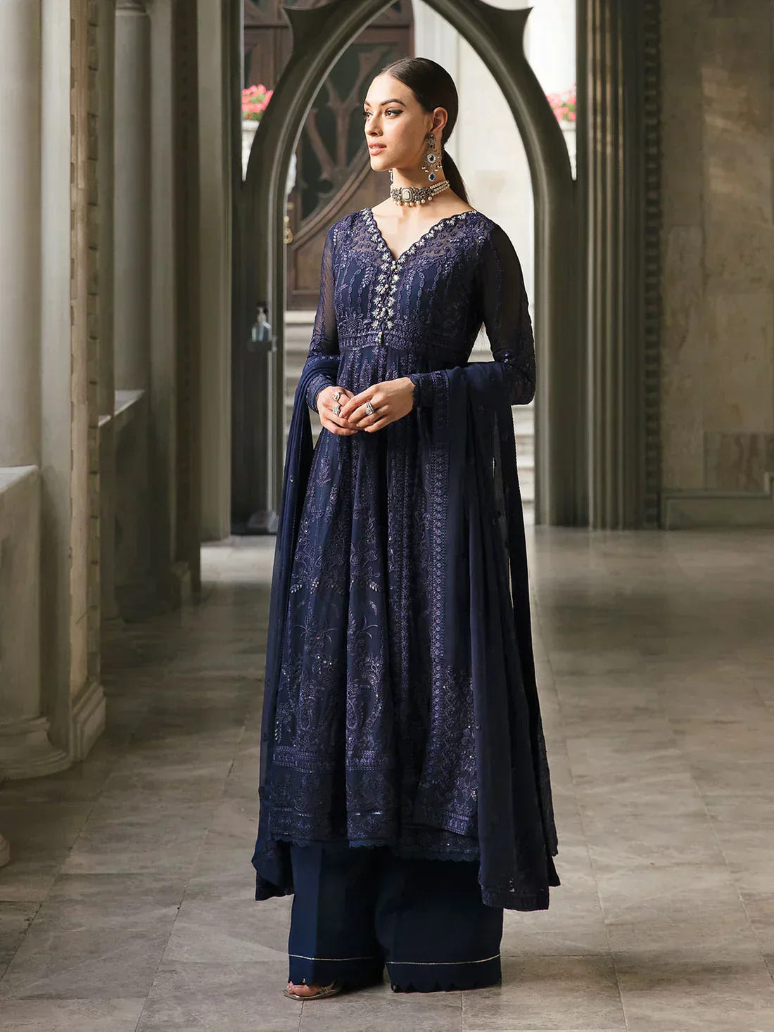 Gulaal | Embroidered Chiffon 23 | MAYA 05 -  Gulaal Formal - Original Designer Dress - House of Maryam