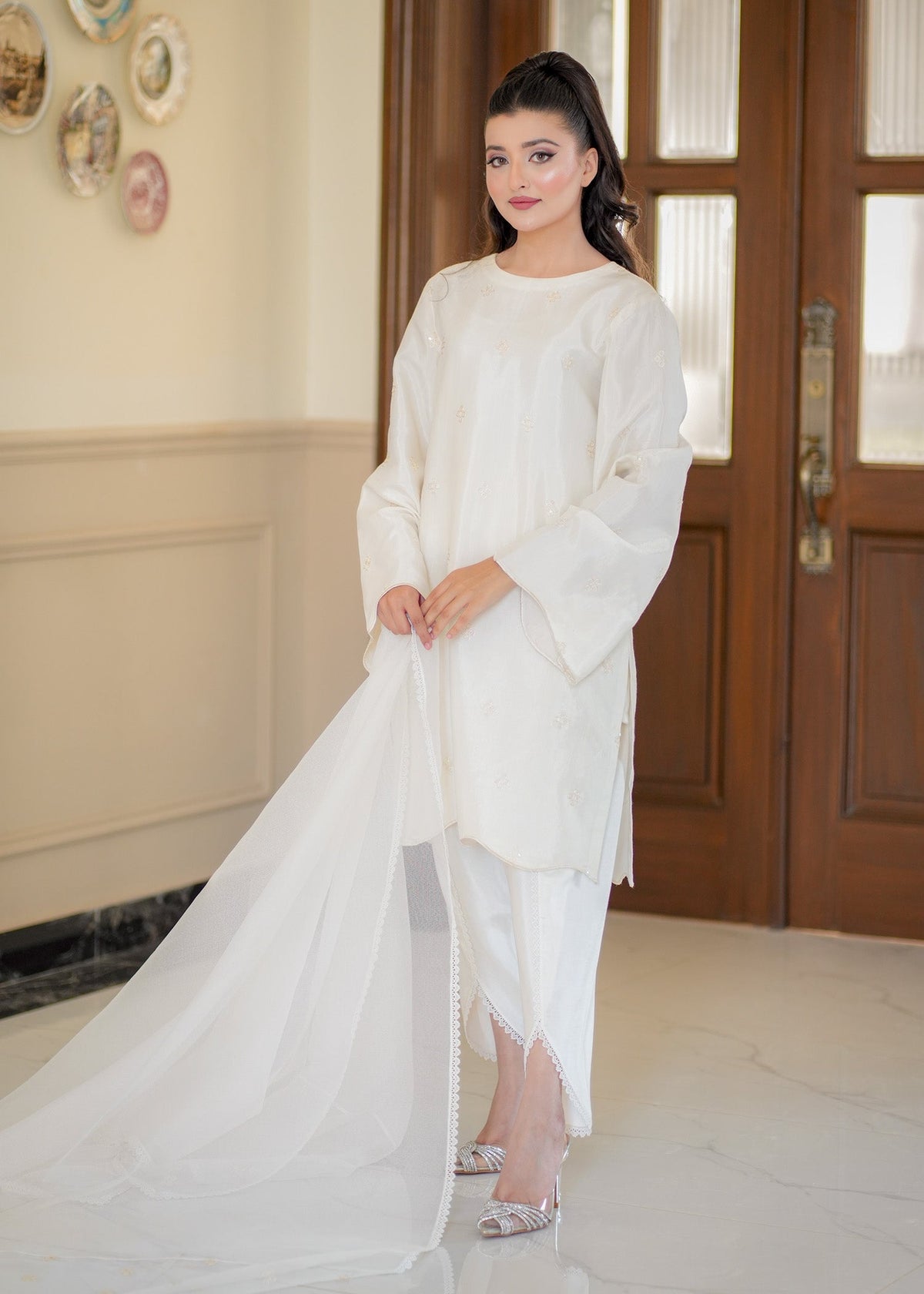 Fozia Khalid | Silk Spire | BLISS -  Fozia Khalid Ladies Clothes - Original Designer Dress - House of Maryam
