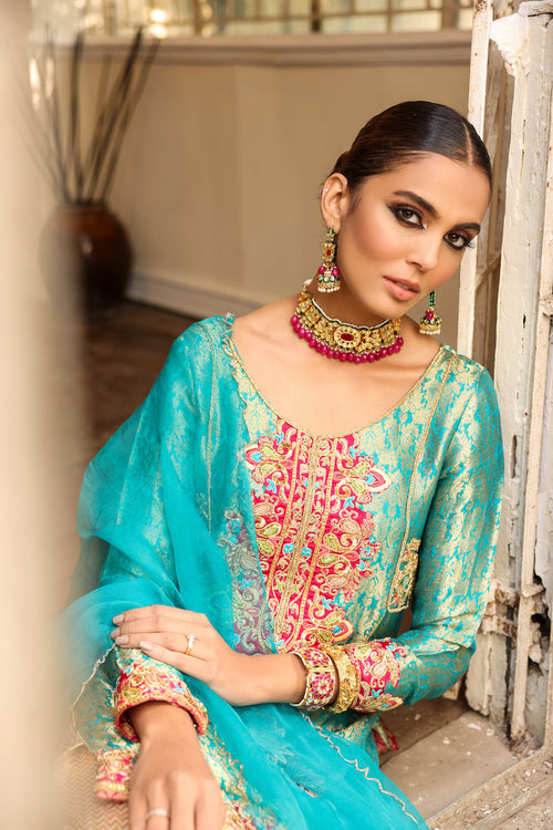 Maya | Wedding Formal Meherbano | FEROZA by Designer Maya - House of Maryam - Pakistani Designer Ethnic Wear in {{ shop.shopifyCountryName }}