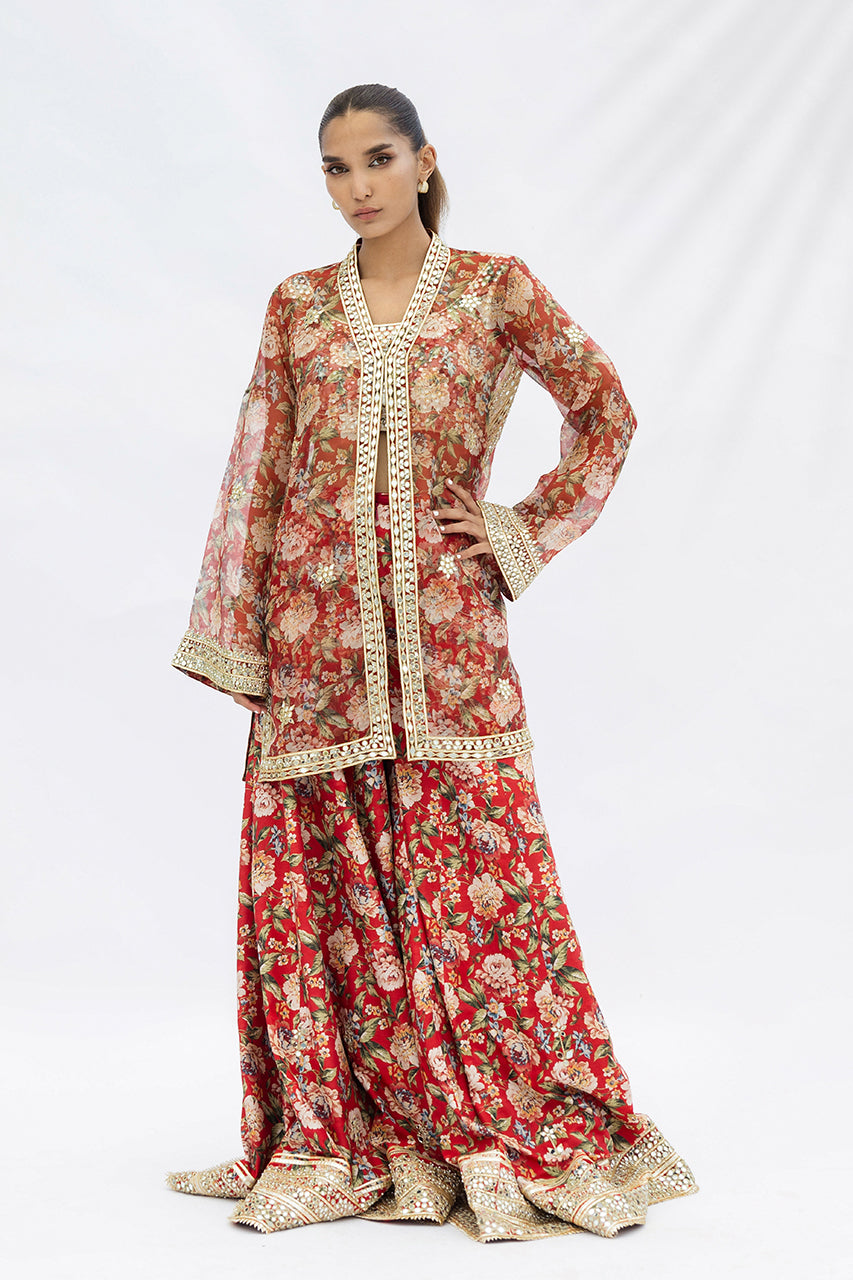 Sania Maskatiya | Fall Festive Glimmer | Elise -  Sania Maskatiya Ladies Clothes - Original Designer Dress - House of Maryam
