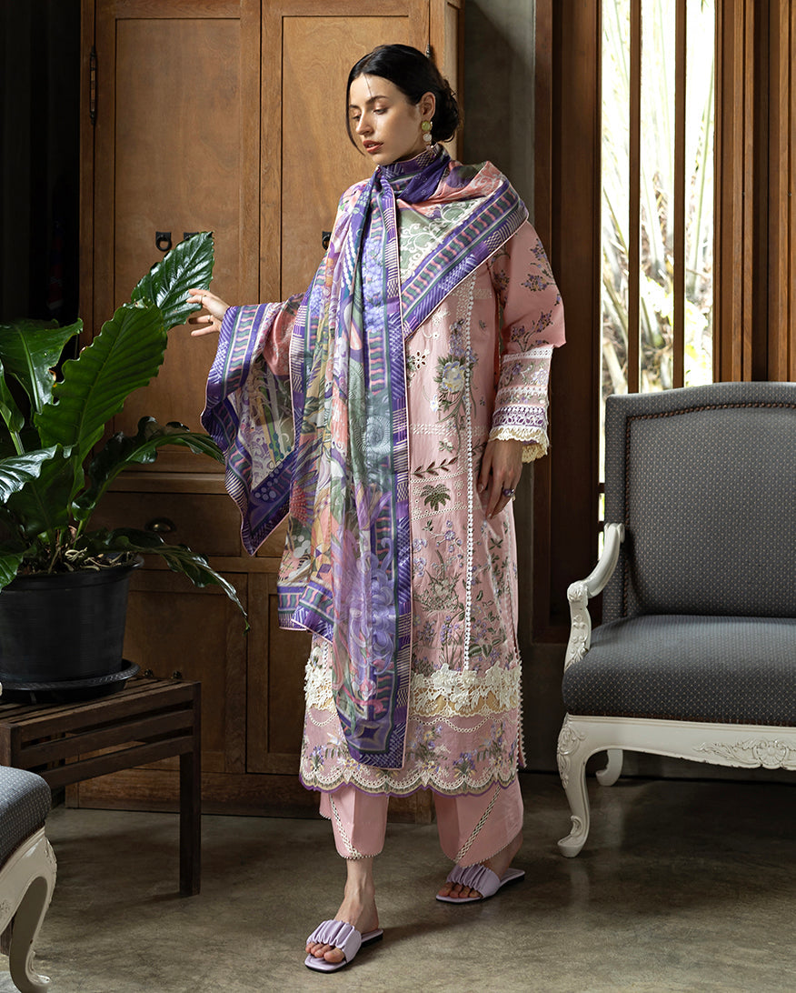 Esmel | Mon Tresor Luxe Lawn 26 | Rosy, image 6