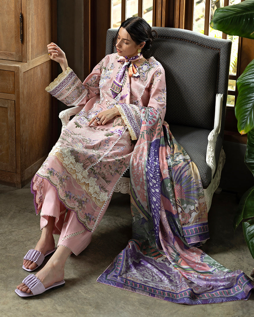 Esmel | Mon Tresor Luxe Lawn 26 | Rosy, image 8
