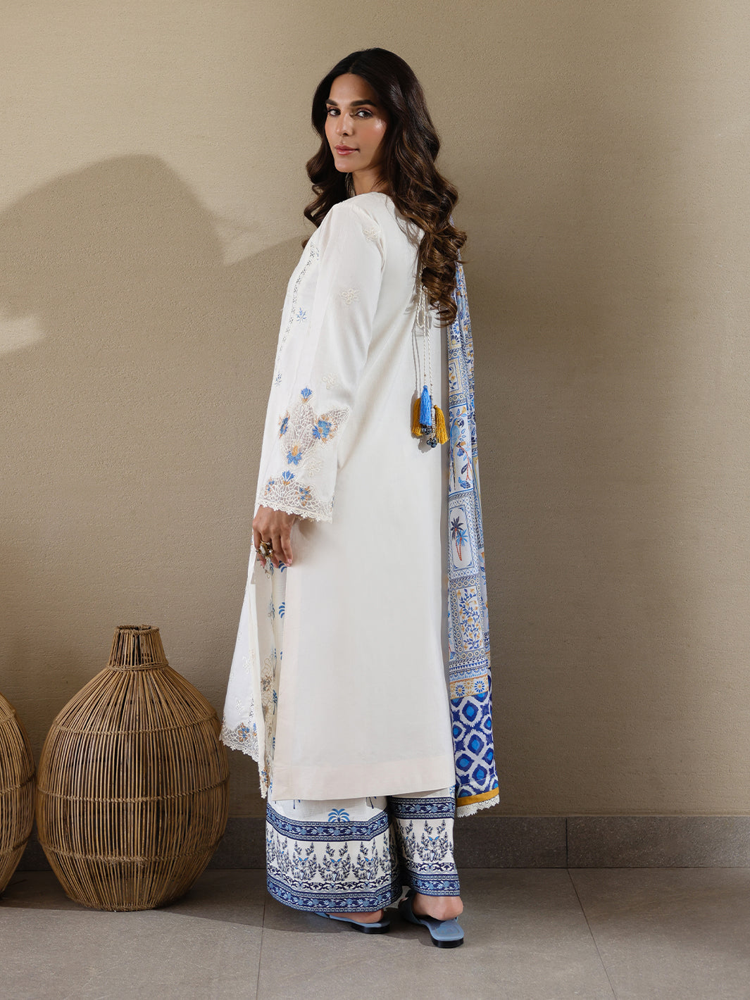Faiza Faisal | Marine Luxury Lawn 25 | MIRHA -  Faiza Faisal Ladies Clothes - Original Designer Dress - House of Maryam