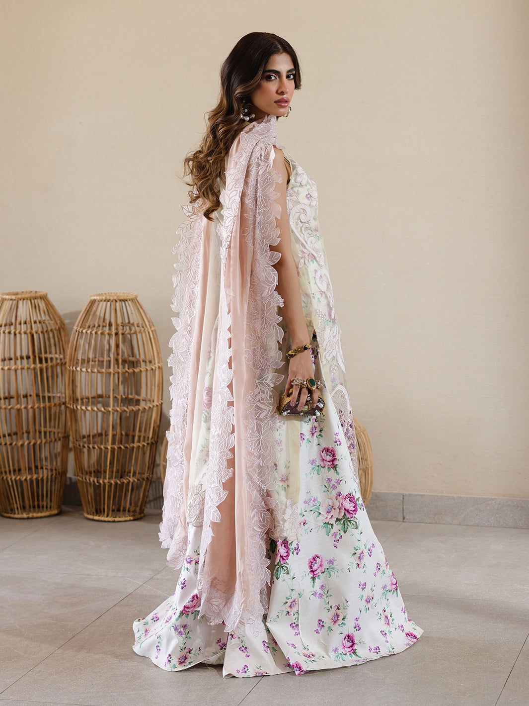 Faiza Faisal | Marine Luxury Lawn 25 | ELISHA -  Faiza Faisal Ladies Clothes - Original Designer Dress - House of Maryam