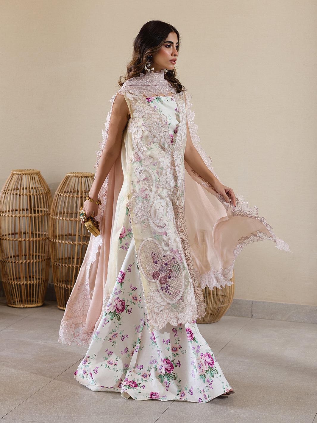 Faiza Faisal | Marine Luxury Lawn 25 | ELISHA -  Faiza Faisal Ladies Clothes - Original Designer Dress - House of Maryam