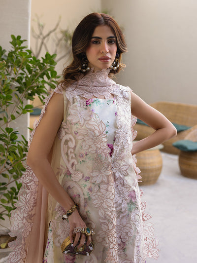 Faiza Faisal | Marine Luxury Lawn 25 | ELISHA -  Faiza Faisal Ladies Clothes - Original Designer Dress - House of Maryam