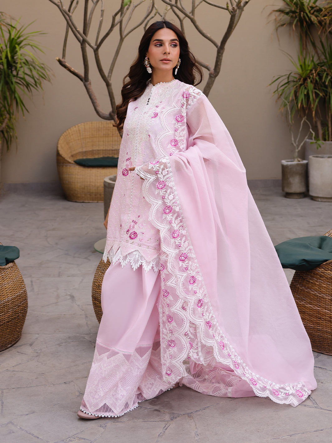 Faiza Faisal | Marine Luxury Lawn 25 | RENA -  Faiza Faisal Ladies Clothes - Original Designer Dress - House of Maryam