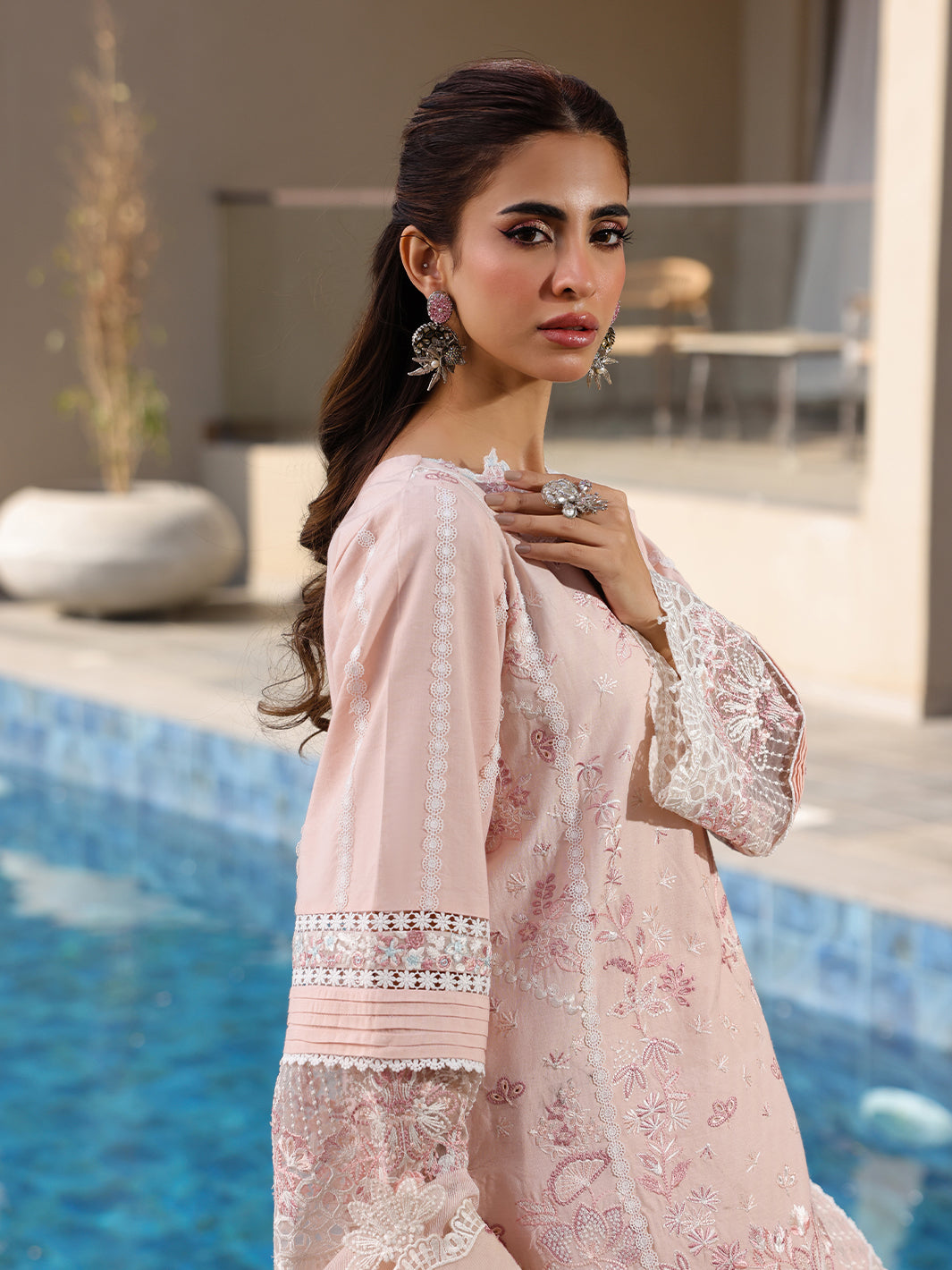 Faiza Faisal | Marine Luxury Lawn 25 | MARIA -  Faiza Faisal Ladies Clothes - Original Designer Dress - House of Maryam