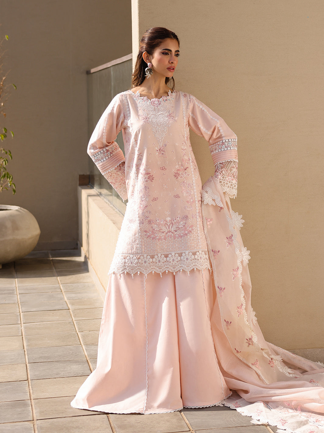 Faiza Faisal | Marine Luxury Lawn 25 | MARIA -  Faiza Faisal Ladies Clothes - Original Designer Dress - House of Maryam