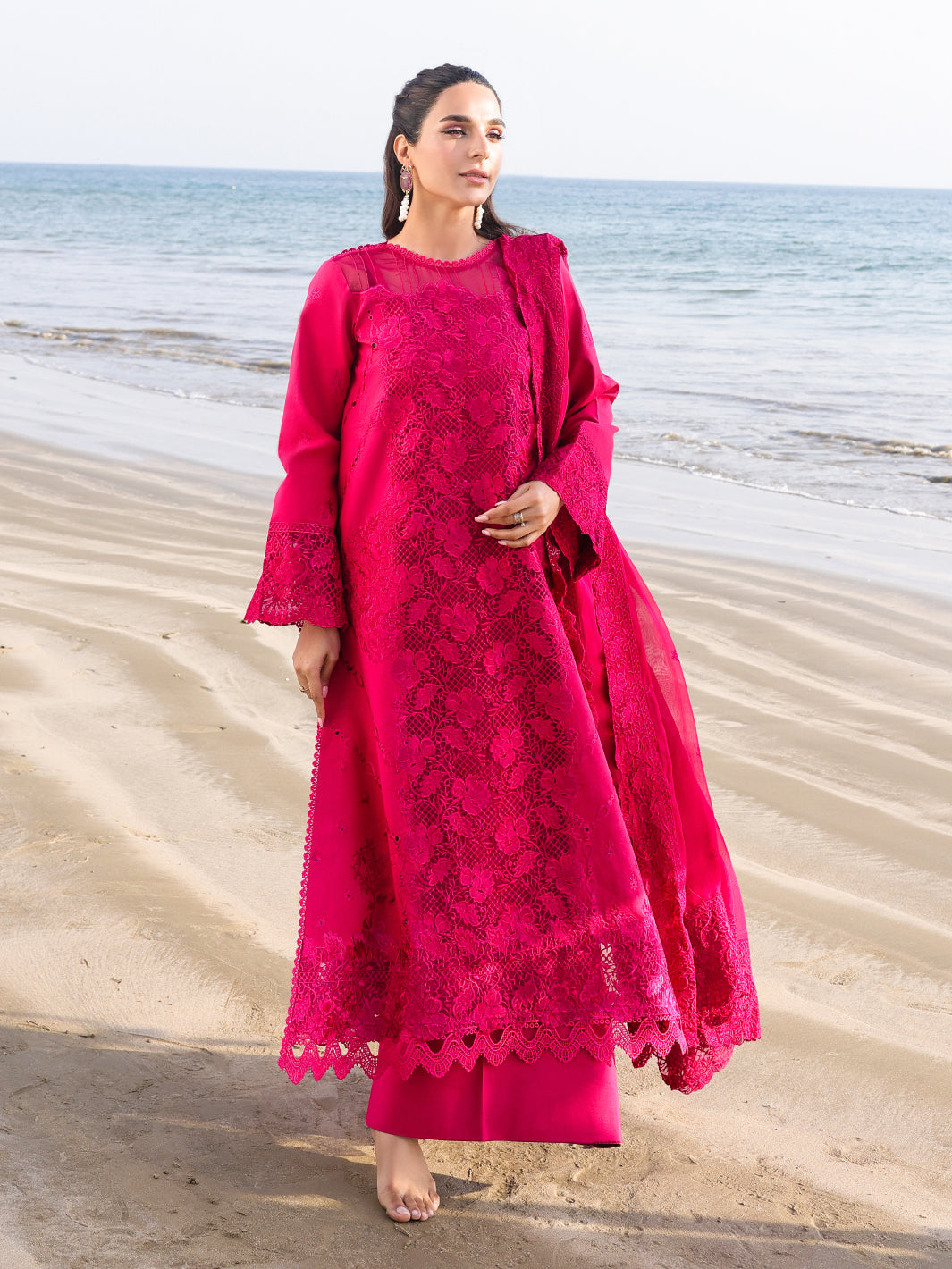 Faiza Faisal | Marine Luxury Lawn 25 | AROHA -  Lawn Ladies Clothes -  House of Maryam