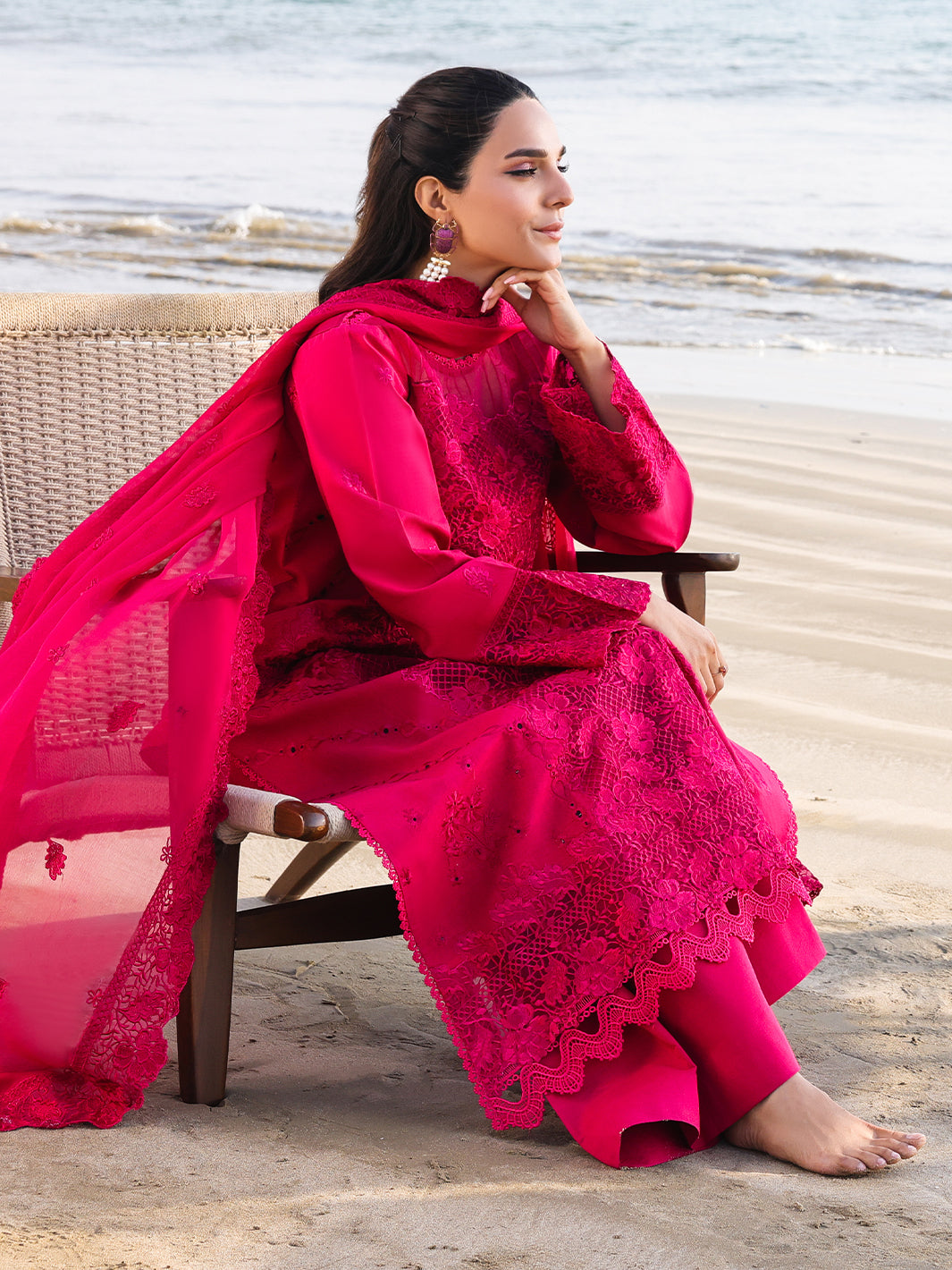 Faiza Faisal | Marine Luxury Lawn 25 | AROHA -  Lawn Ladies Clothes - Original Designer Dress - House of Maryam