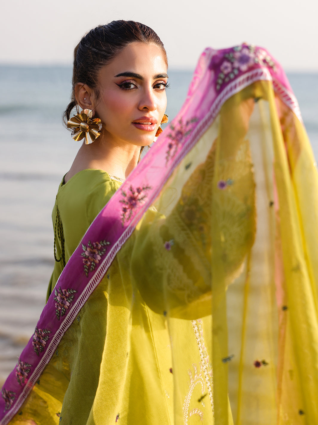 Faiza Faisal | Marine Luxury Lawn 25 | HINA -  Faiza Faisal Ladies Clothes - Original Designer Dress - House of Maryam