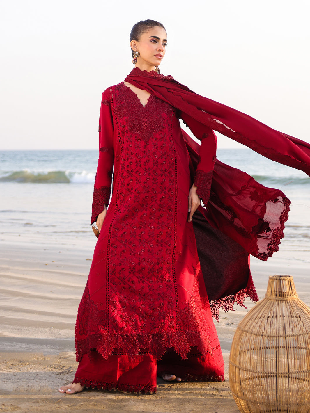 Faiza Faisal | Marine Luxury Lawn 25 | TARA -  Faiza Faisal Ladies Clothes -  House of Maryam