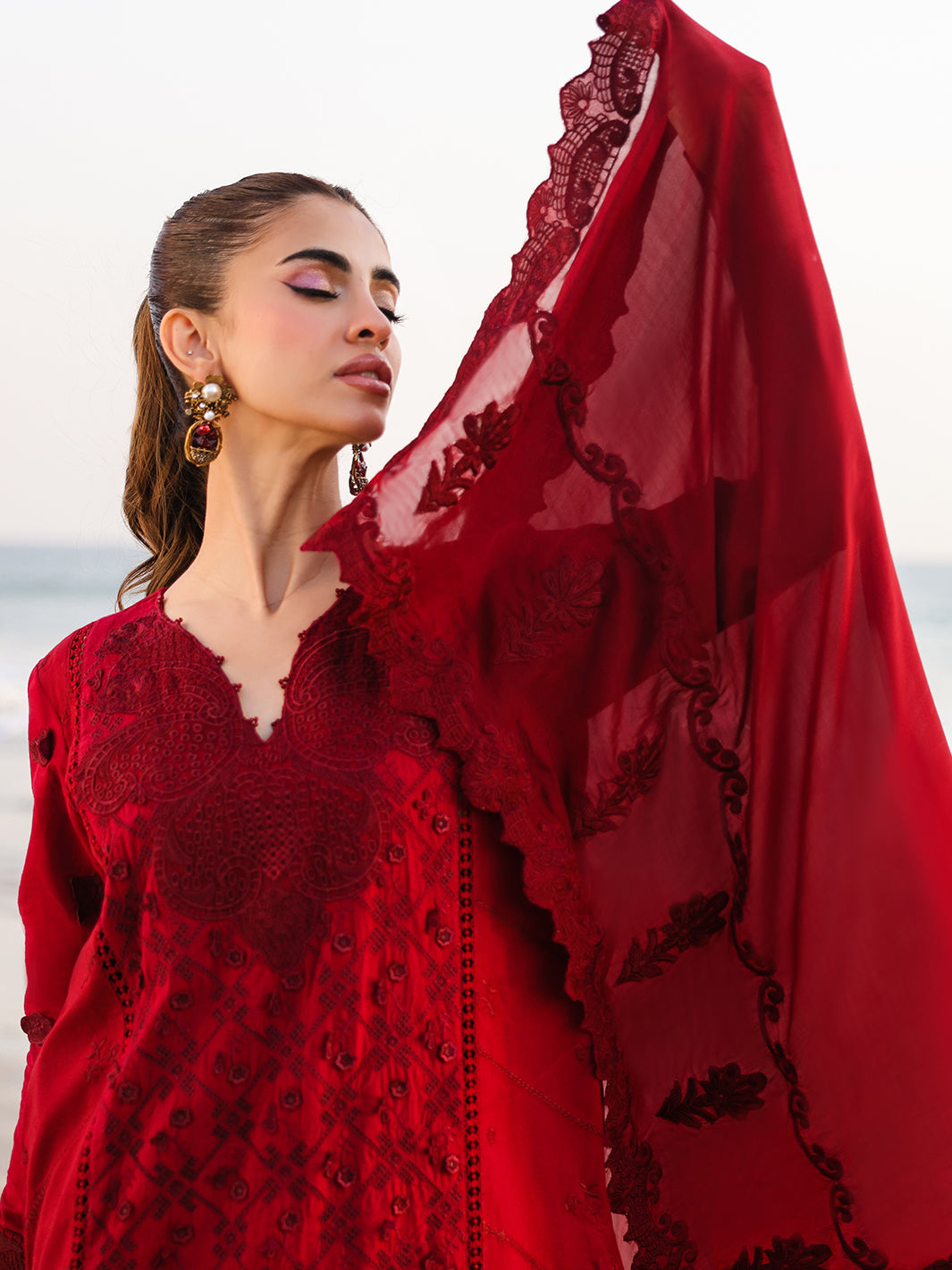 Faiza Faisal | Marine Luxury Lawn 25 | TARA -  Faiza Faisal Ladies Clothes -  House of Maryam