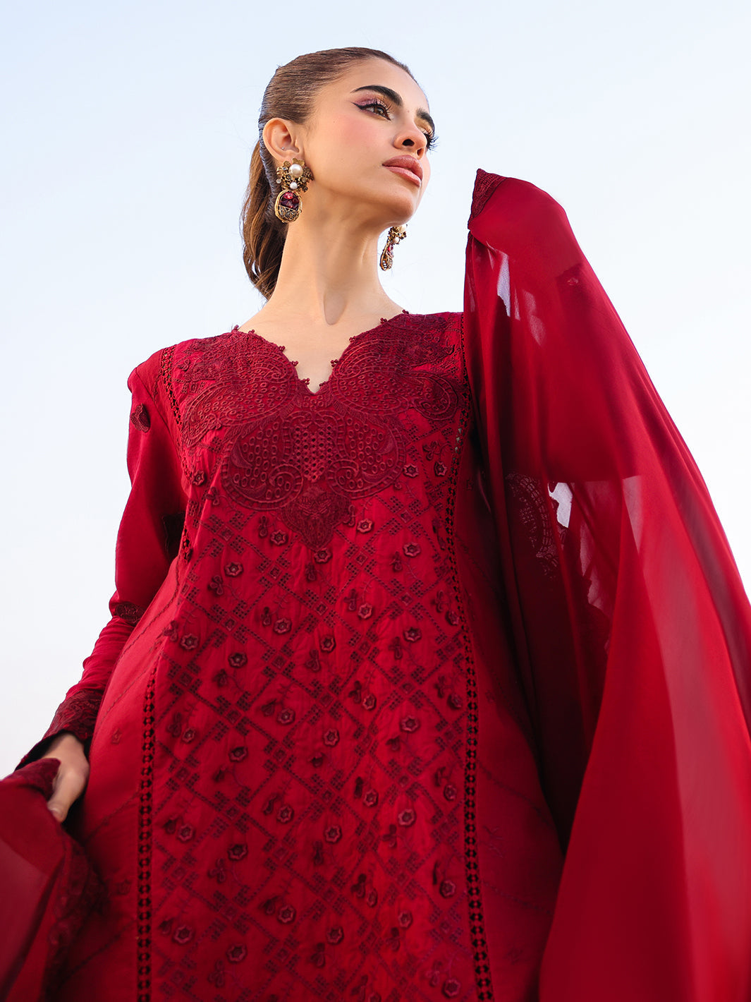 Faiza Faisal | Marine Luxury Lawn 25 | TARA -  Faiza Faisal Ladies Clothes - Original Designer Dress - House of Maryam