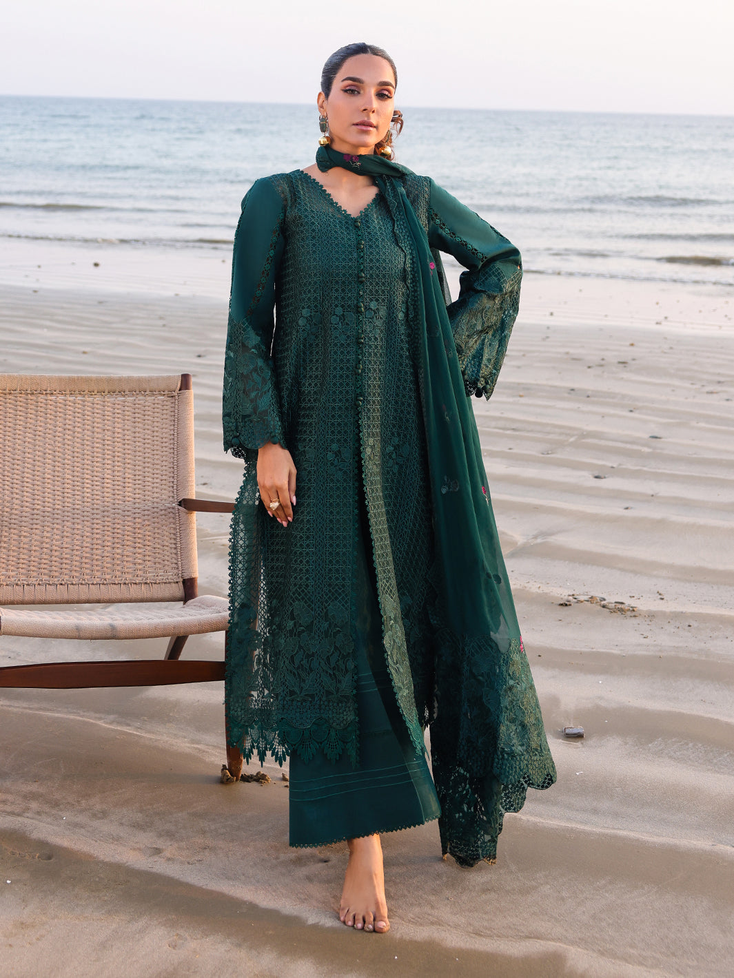 Faiza Faisal | Marine Luxury Lawn 25 | SOPHIA -  Faiza Faisal Ladies Clothes - Original Designer Dress - House of Maryam