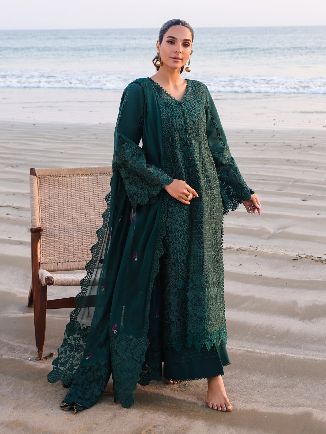 Faiza Faisal | Marine Luxury Lawn 25 | SOPHIA -  Faiza Faisal Ladies Clothes - Original Designer Dress - House of Maryam