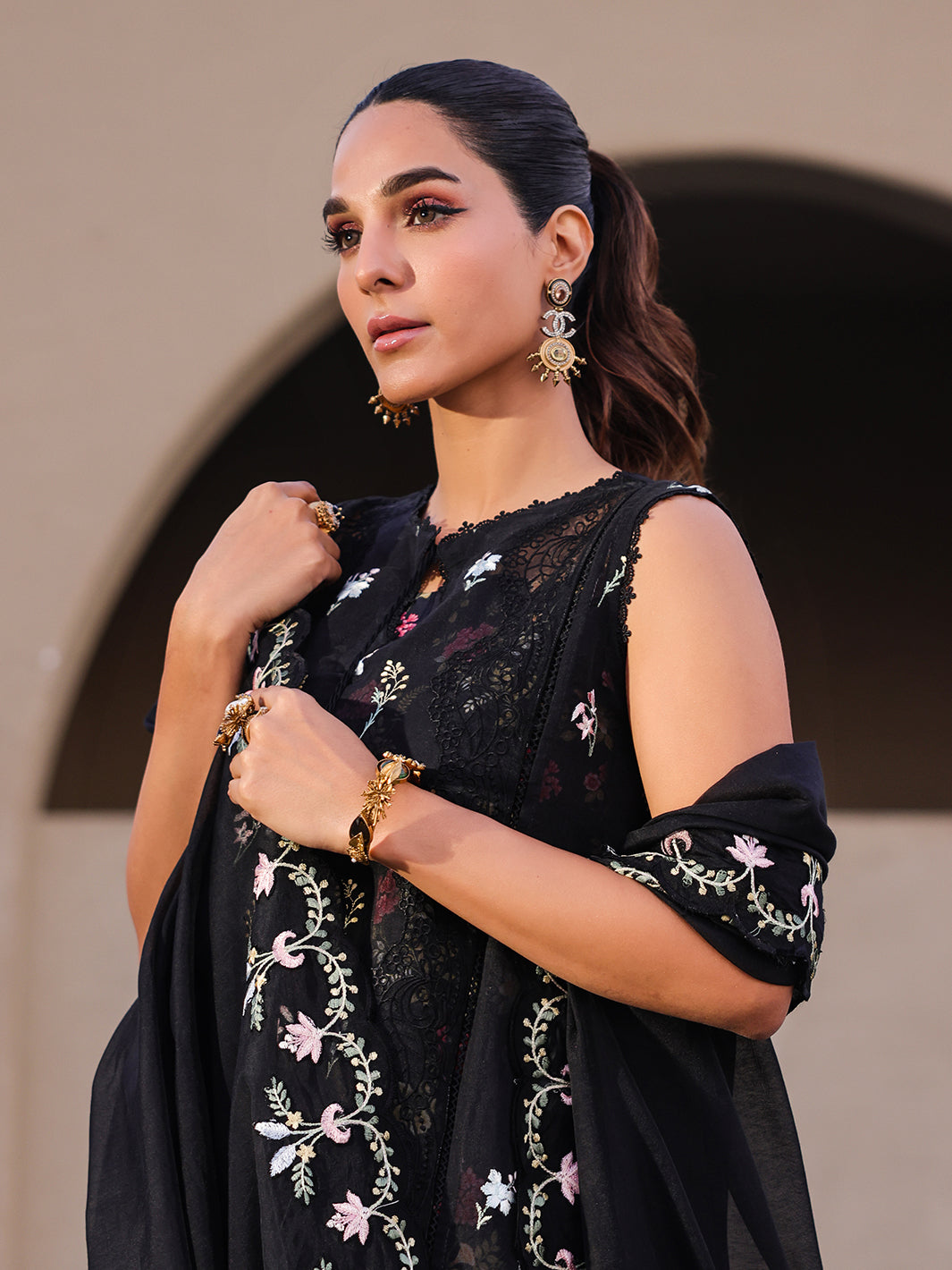 Faiza Faisal | Marine Luxury Lawn 25 | ELVA -  Faiza Faisal Ladies Clothes -  House of Maryam