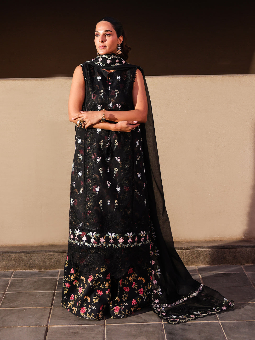 Faiza Faisal | Marine Luxury Lawn 25 | ELVA -  Faiza Faisal Ladies Clothes -  House of Maryam