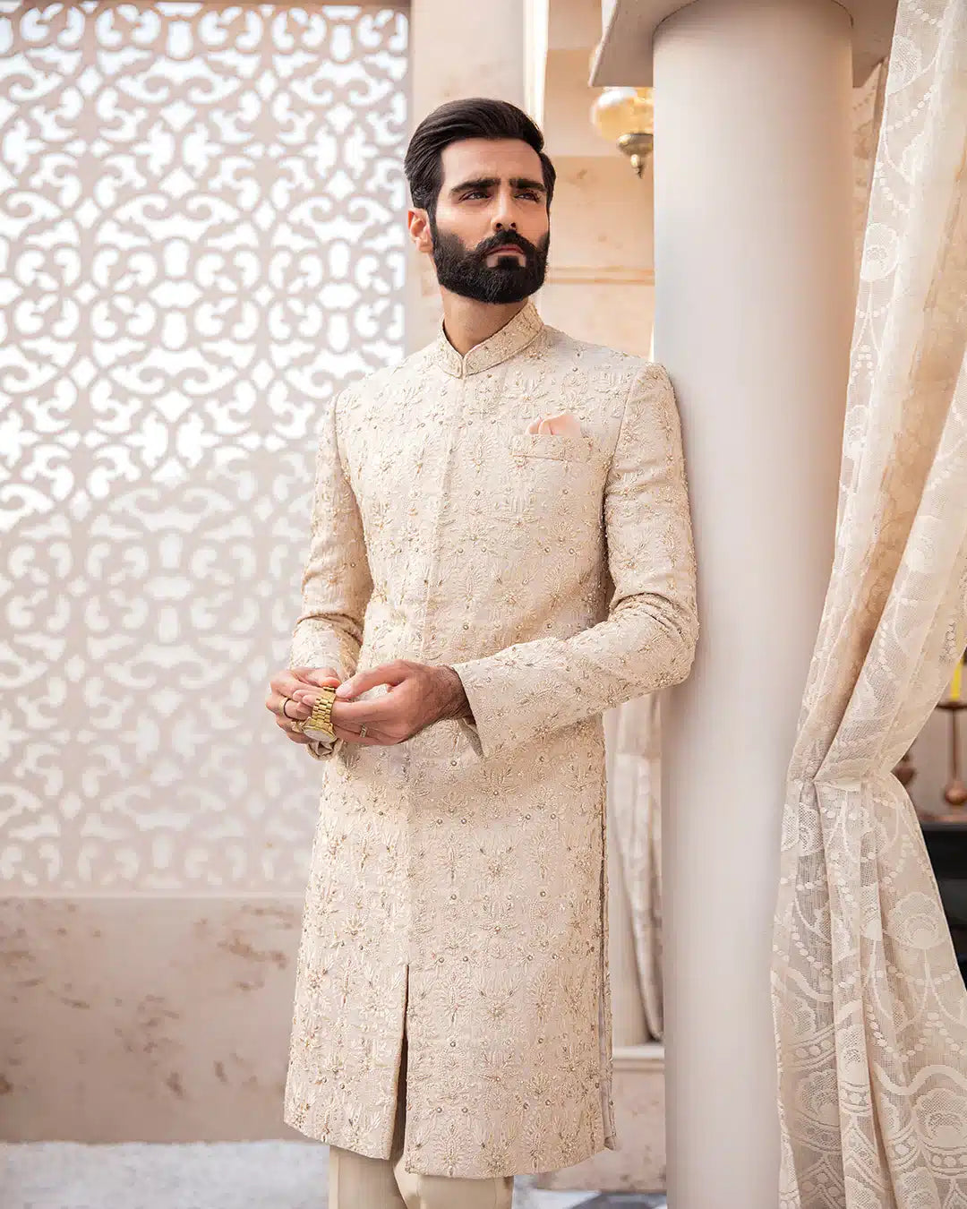 Pakistani Menswear | FSQ-Hakkan by Designer House of Maryam Ltd. - House of Maryam - Pakistani Designer Ethnic Wear in {{ shop.shopifyCountryName }}