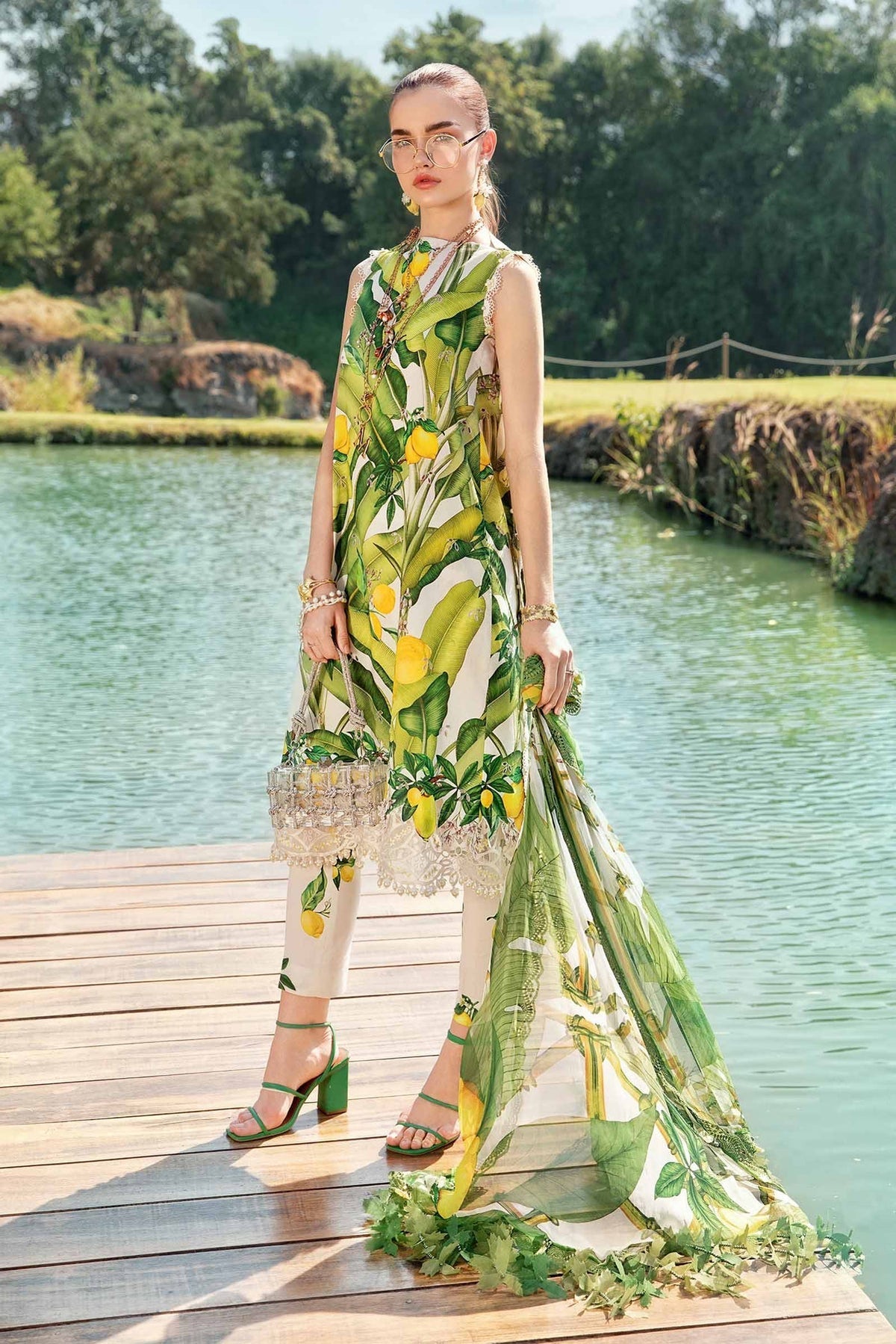 Maria B | M Prints 25 | MPT-2503-A -  Maria B Ladies Clothes - Original Designer Dress - House of Maryam