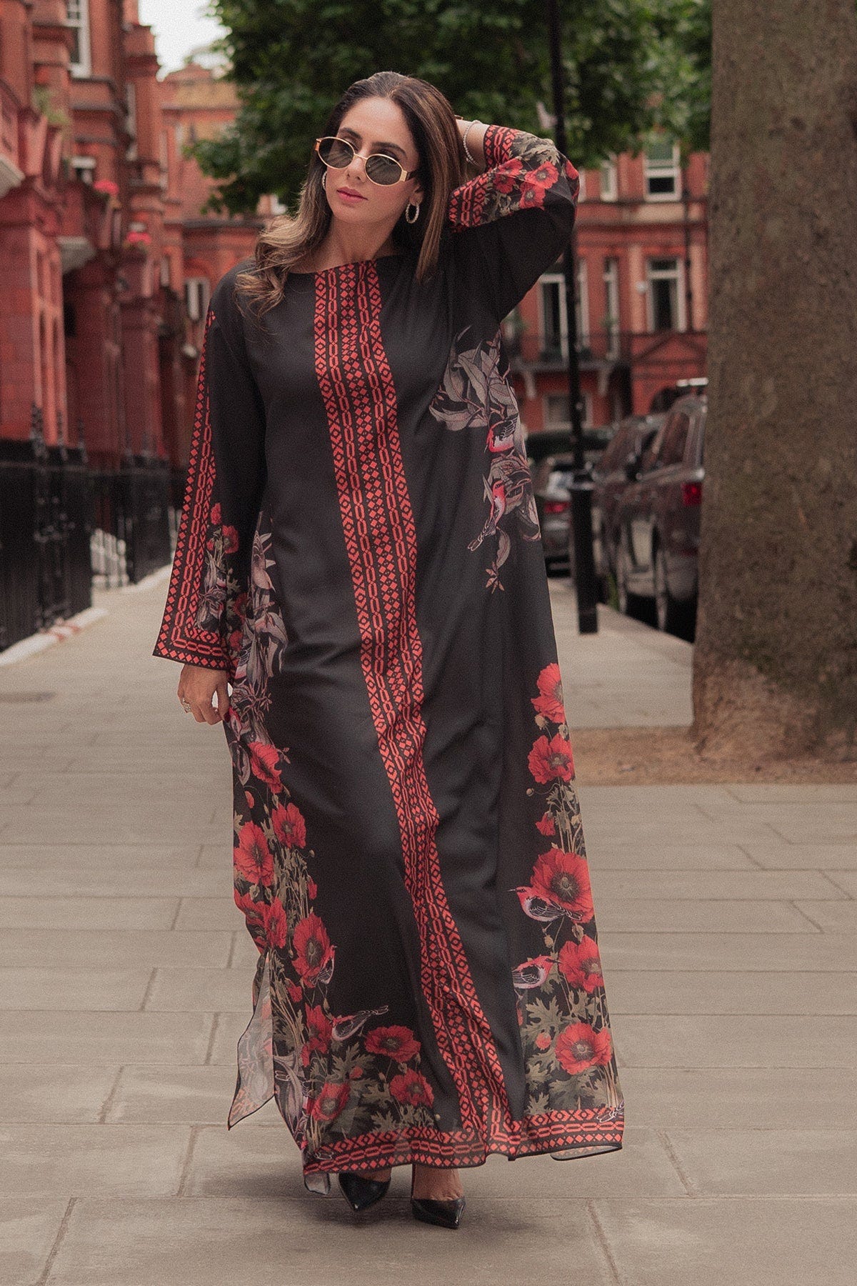Erum Khan I Kaftan Edit I Moon Shadow -  Erum Khan Ladies Clothes - Original Designer Dress - House of Maryam