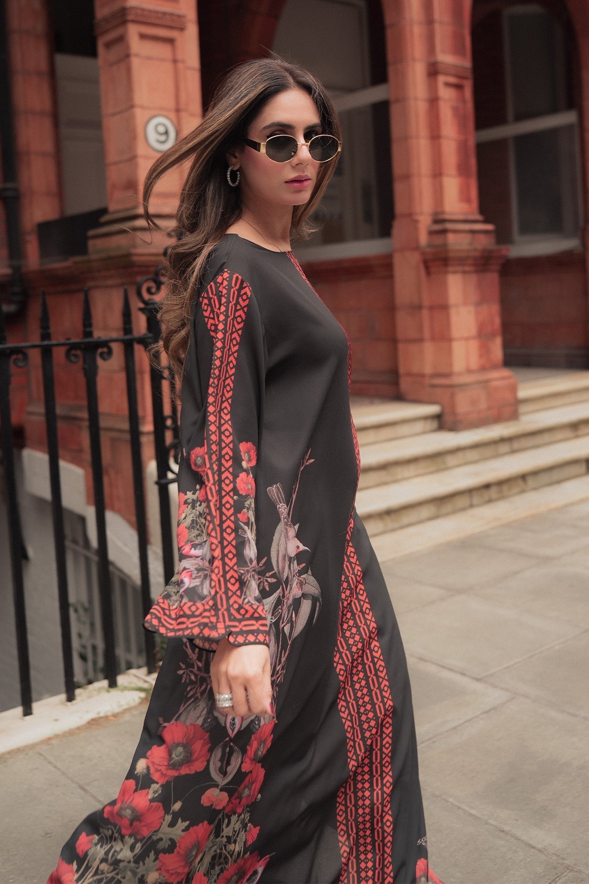 Erum Khan I Kaftan Edit I Moon Shadow -  Erum Khan Ladies Clothes - Original Designer Dress - House of Maryam