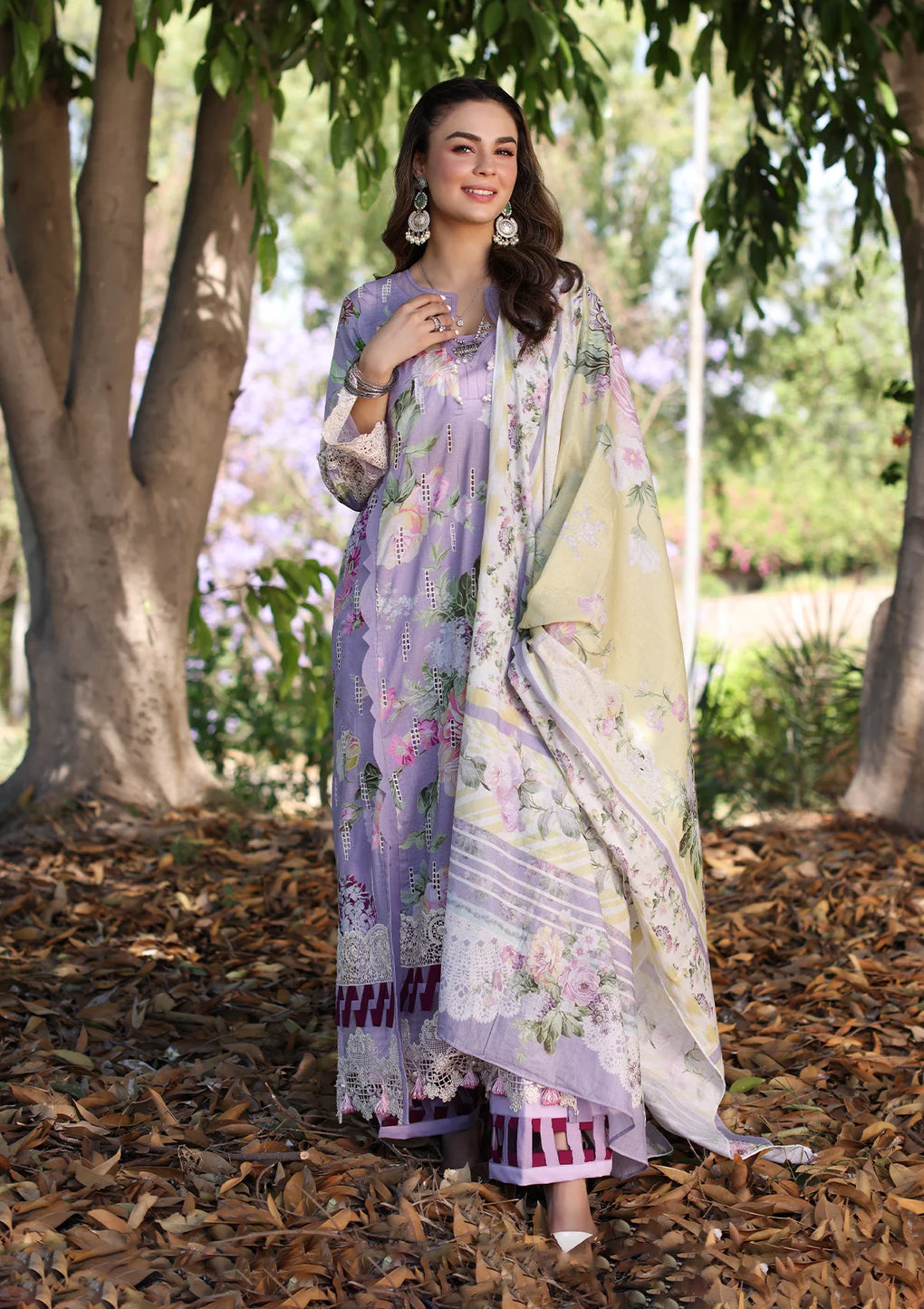 Elaf Premium | Prints Chikankari 24 | 03A LILAC LAMOUR -  Elaf Premium Luxury - Original Designer Dress - House of Maryam