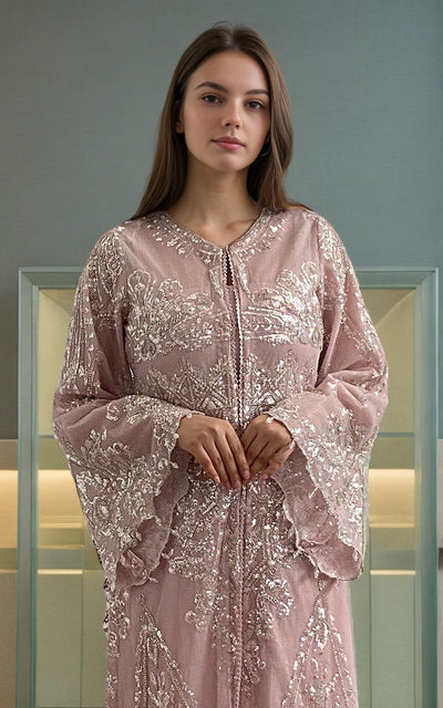 Threads and Motifs | Formal Dresses 25 | Net Embroidered Jacket -  Threads and Motifs Ladies Clothes - Original Designer Dress - House of Maryam
