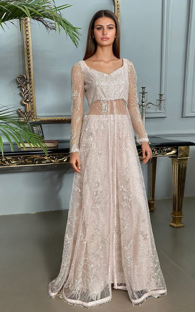 Threads and Motifs | Formal Dresses 25 | Net Embroidered Dress With Skirt -  Threads and Motifs Ladies Clothes - Original Designer Dress - House of Maryam