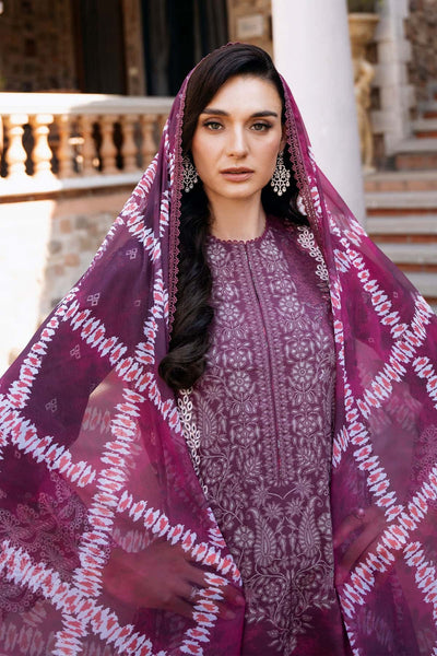 Afrozeh Anisa A magenta embroidered lawn suit, photo 3