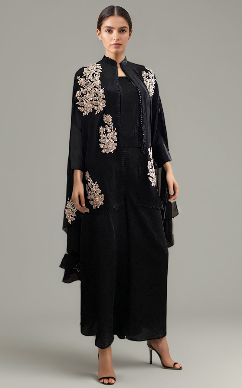 Threads and Motifs | Formal Dresses 25 | Embroidered Cape With Trouser -  Threads and Motifs Ladies Clothes - Original Designer Dress - House of Maryam