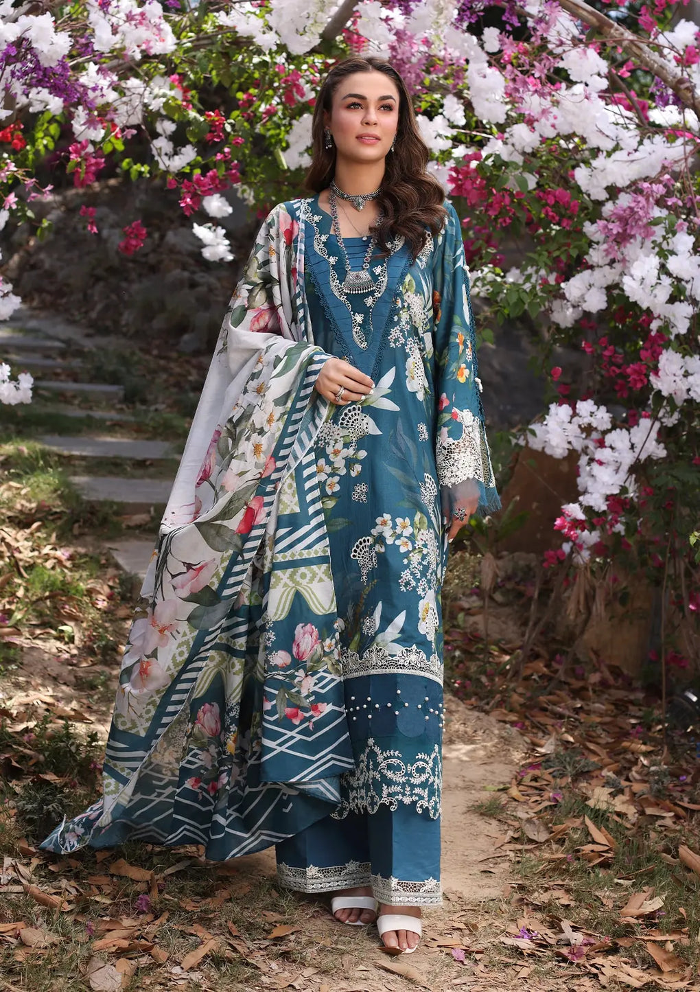 Elaf Premium | Prints Chikankari 24 | 02B SERENITA by Designer Elaf Premium - House of Maryam - Pakistani Designer Ethnic Wear in {{ shop.shopifyCountryName }}