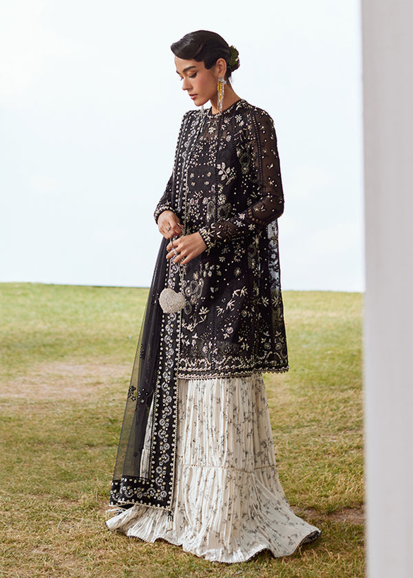 Suffuse Aliyyah black and off white organza shirt and sharara, photo 3