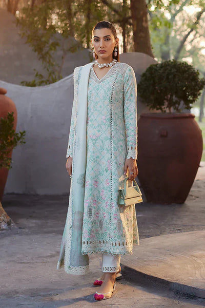 Suffuse Azur turquoise jacquard kurta and pants
