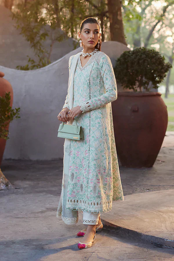 Suffuse Azur turquoise jacquard kurta and pants, photo 2