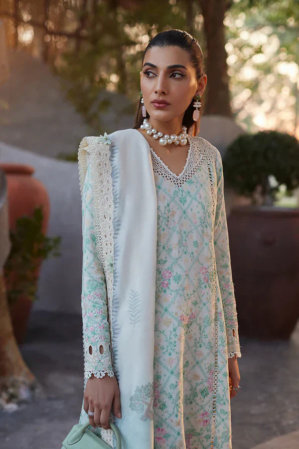Suffuse Azur turquoise jacquard kurta and pants, photo 6