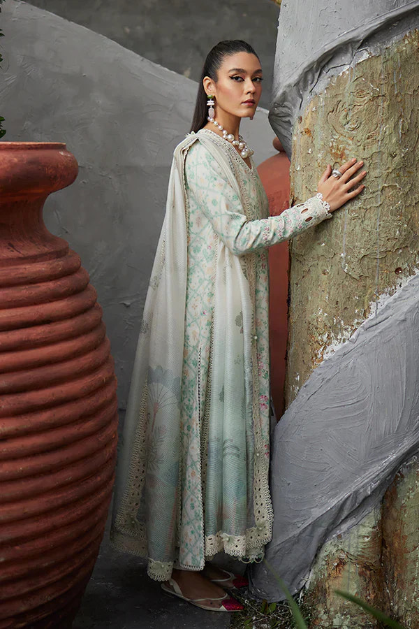 Suffuse Azur turquoise jacquard kurta and pants, photo 5
