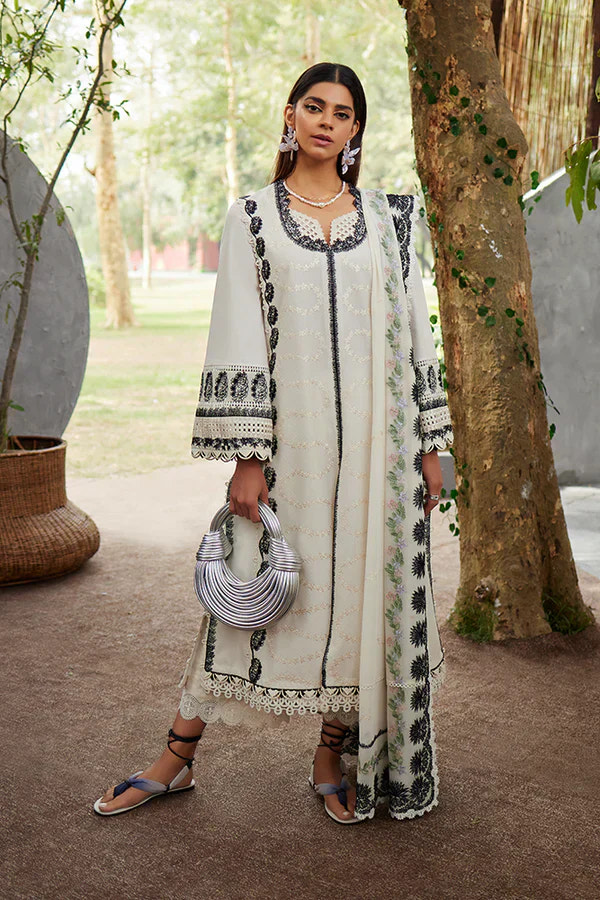 Suffuse Afsaneh cream layered pret suit