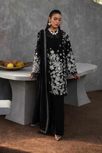 Suffuse Meenah stygian black cutwork shirt and shalwar, photo 2