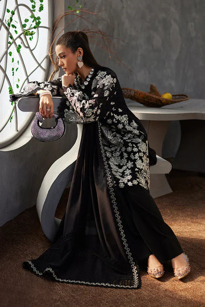 Suffuse Meenah stygian black cutwork shirt and shalwar, photo 3