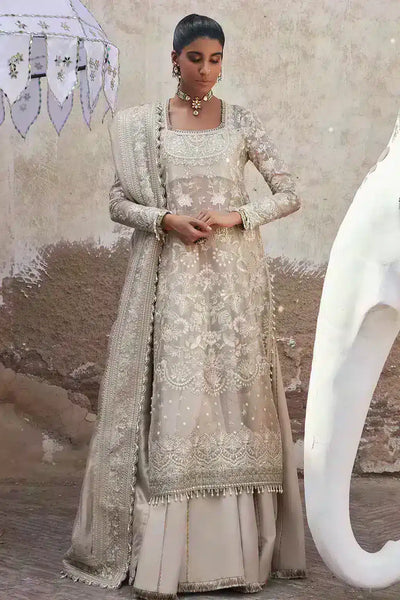 Afrozeh Ulfat zari tissue formal suit