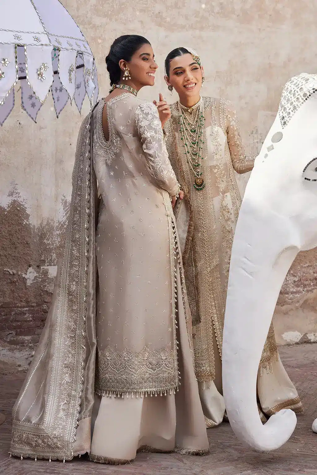 Afrozeh Ulfat zari tissue formal suit, photo 3