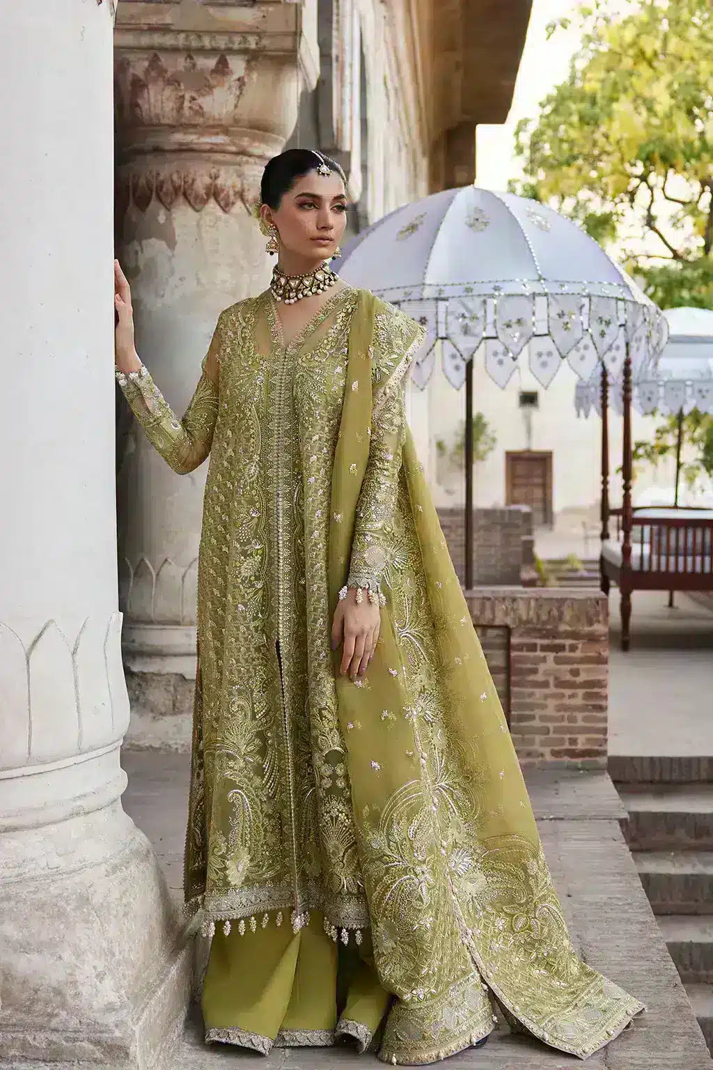 Afrozeh | Dastangoi Wedding Formals | Shehnaz by Designer Afrozeh - House of Maryam - Pakistani Designer Ethnic Wear in {{ shop.shopifyCountryName }}