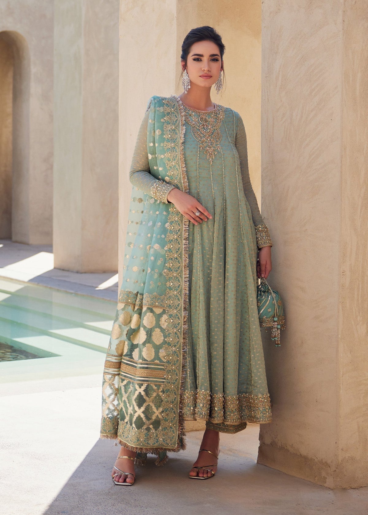Kanwal Malik | Laira Formals | Mist -  Kanwal Malik Ladies Clothes - Original Designer Dress - House of Maryam
