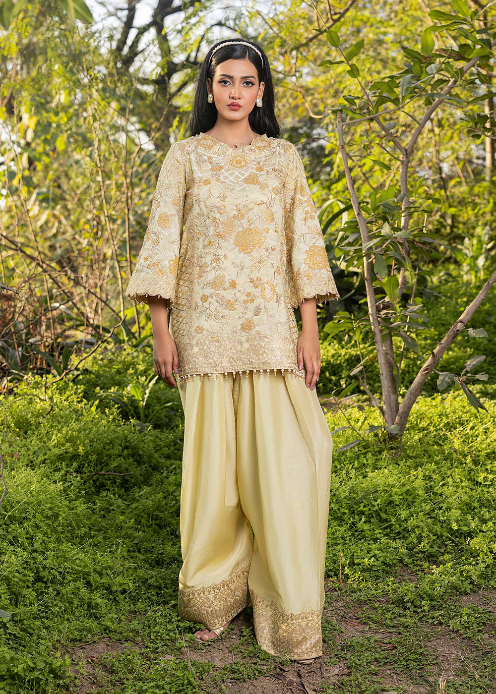 HSY | Summer Edit | Butter Yellow -  HSY Ladies Clothes - Original Designer Dress - House of Maryam