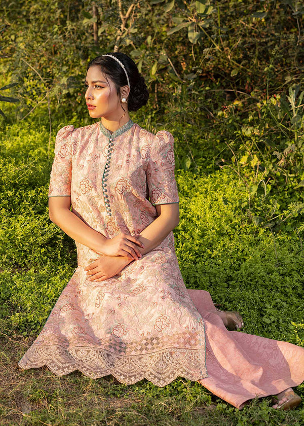 HSY | Summer Edit | Salmon Pink -  HSY Ladies Clothes - Original Designer Dress - House of Maryam